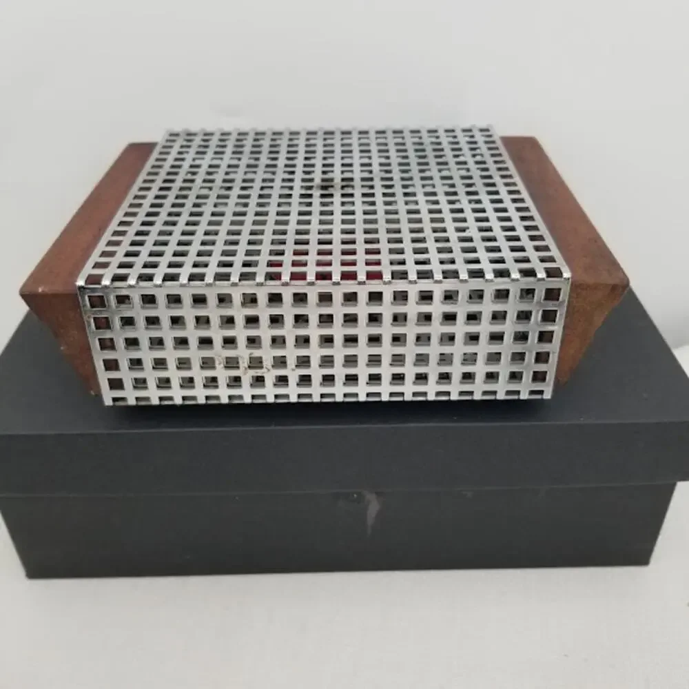 Brabantia Vintage 60s Era Hot Plate Bruin Brown Dutch Kitchen Retro Candle Box
